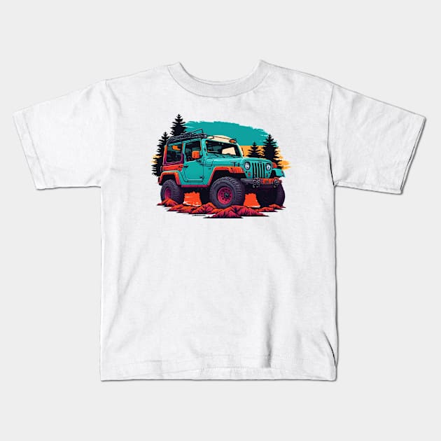 Jeep Wrangler Adventure Kids T-Shirt by Polos